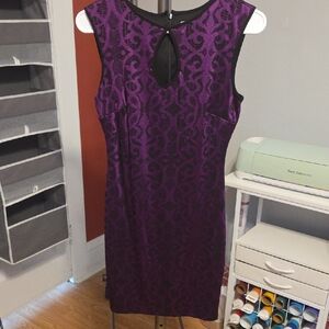 Elegant Purple Sleeveless Dress